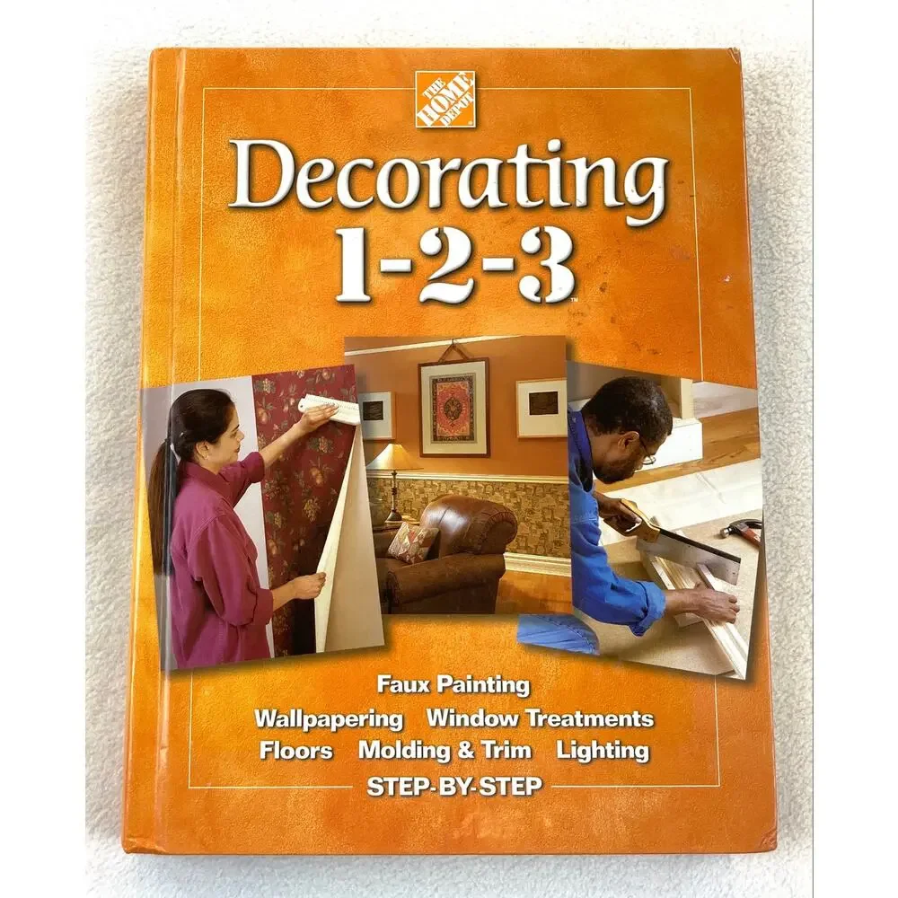 Decorating 1-2-3 Home Depot Decorating Guide Book Hardcover ISBN 9780696211072